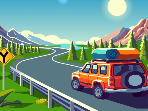Road trip parallax