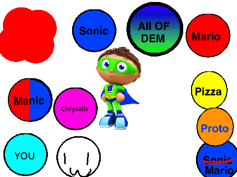 Beat Up Super Why! made buttons smaler