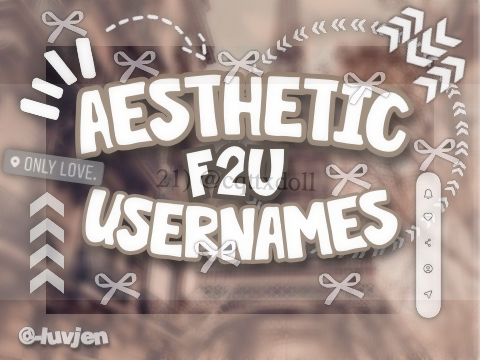 ☁️+*: ⋮ Aesthetic f2u Usernames‧₊˚ * ⸝⸝⸝ᡣ੭