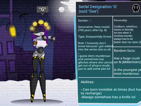 Serial Designation G | Murder Drones OC