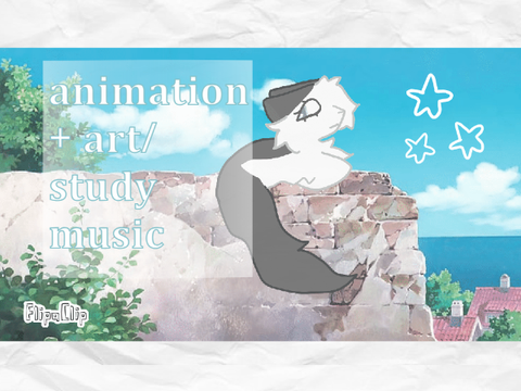  animation & relaxing music for drawing :3