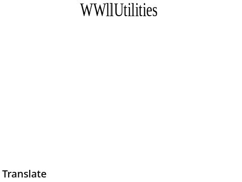 WWllUtilities 