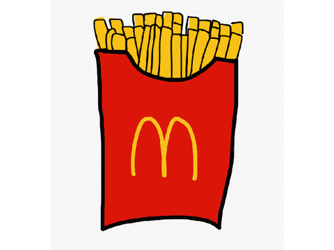 I drew McDonald’s chips in the catty codes art style
