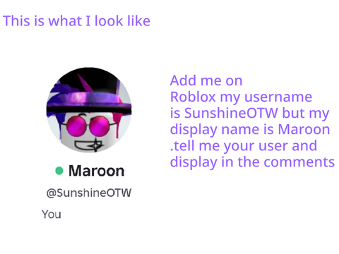 Add me on Roblox
