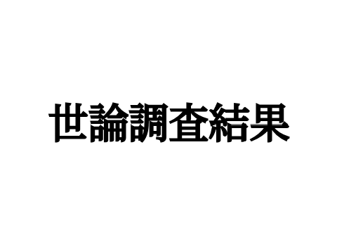 世論調査した(？)