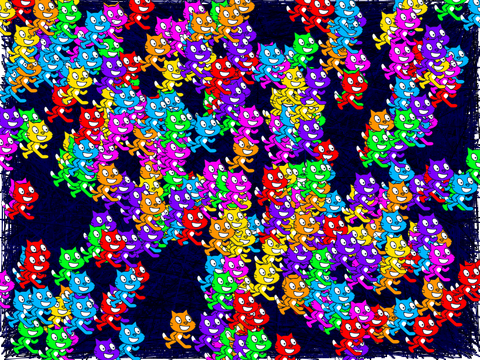 Many cats of many colours!!!