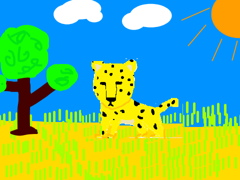 Cheetah for art contest
