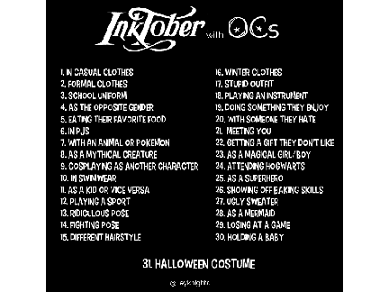 My Inktober prompts~~