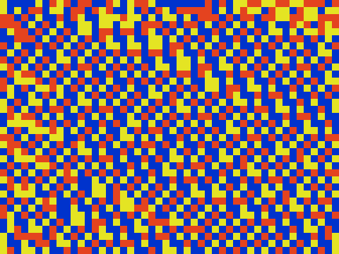 Random 1D Cellular Automata (3 states)