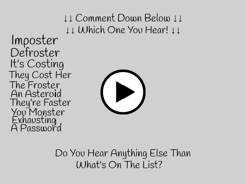 What do you hear?