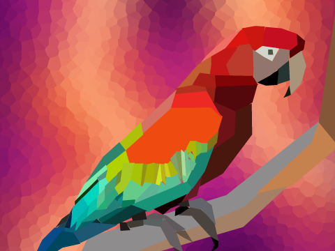 blockshade art- parrot by skydanny112