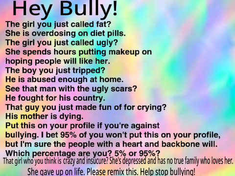 Help Stop Bullying! Remix This remix of a remix! remix remix remix remix remix remix remix re… remix