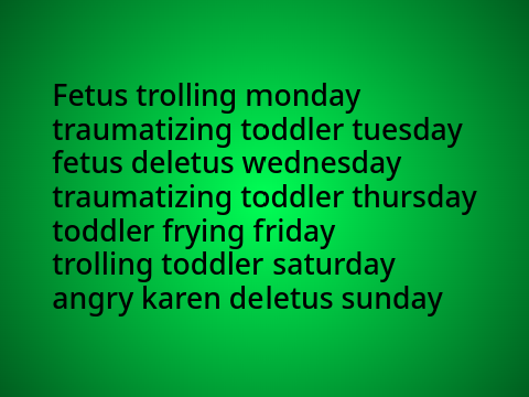 days of the week