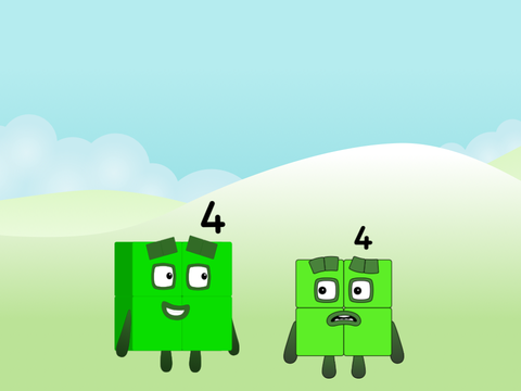 Two generation 7 Numberblocks 4’s