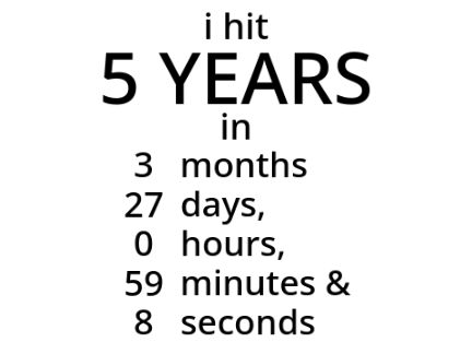 5 years countdown