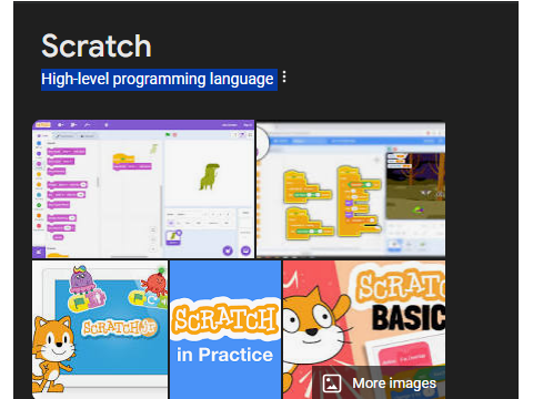 Scratch is a "high-level programming language"