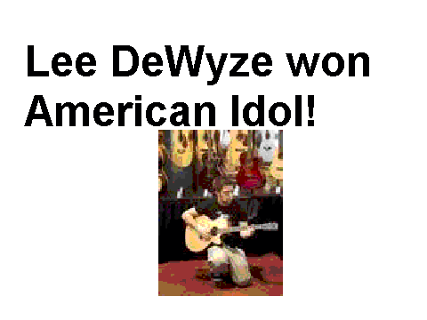 Lee DeWyze won American Idol!