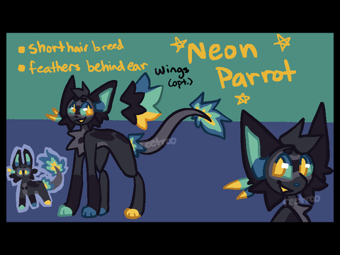 Neon Parrot