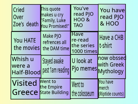PJO bingo