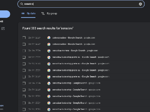 MY SONADOW HISTORY ON MY COMPUTER!!1!!1!1