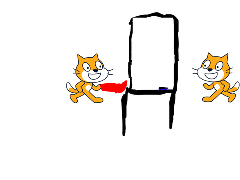 scratch cat makes abstract art | Scratchtober