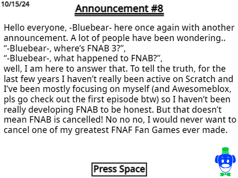 Five Nights at Buddy's is Coming Back!  (Official Announcement)