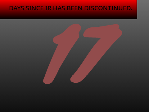 Days Since IR Has Been Discontinued.