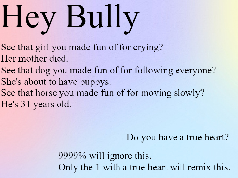 9999% will ignore this, Only the 1 with a true heart will remix. remix remix