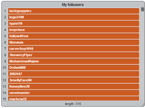 Test: My followers