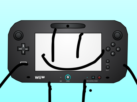 Vector Wii U GamePad (Black) remix