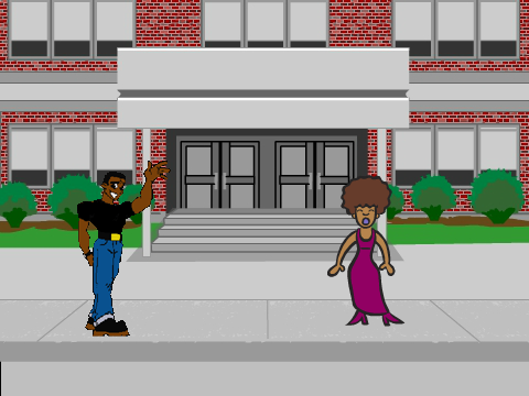 SCHOOL WITH AN SINGER.