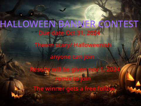 Halloween banner contest 