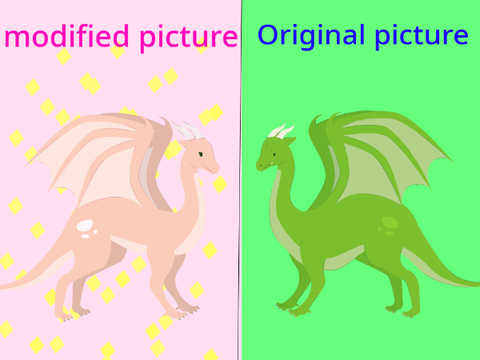 original and modified pictures