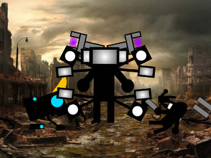 Quintuple TVs - Large TV man OST