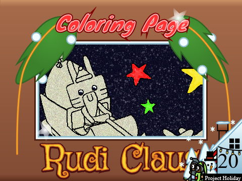 Rudi Claus - Coloring Page