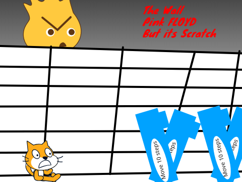 Pink floyd the wall but its scratchified