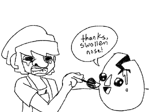 swollen nose guy