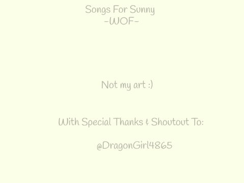 Songs For Sunny and Starflight -WOF-
