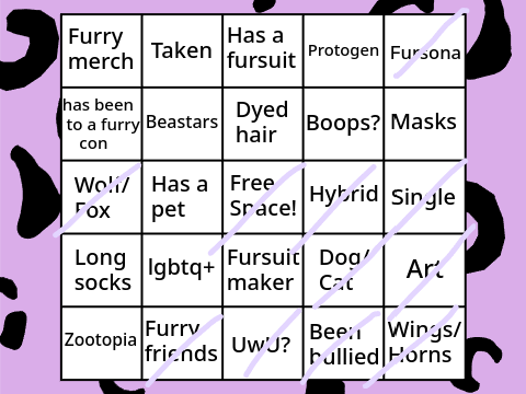 more furry bingo XD