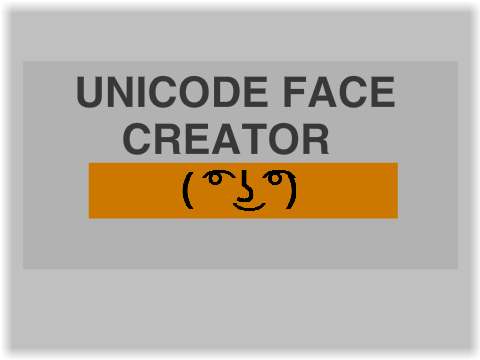Unicode face generator