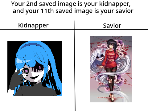 Your 2nd saved image is your kidnapper, and your 11th saved image is your savior  remix remix… remix