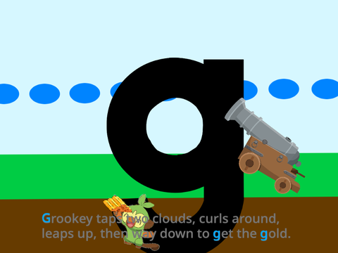 Pokemon Handwriting: Lowercase G Animation