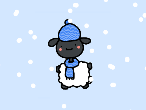 a winter sheep to warm you up ₊˚⊹♡