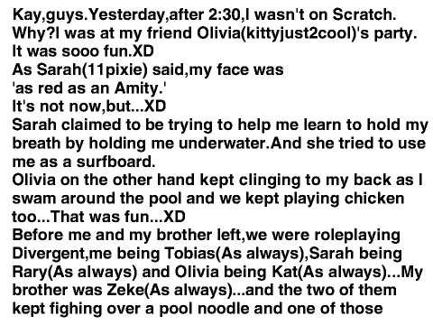 Why I wasn't on Scratch yesterday...=3