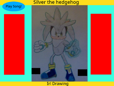 Irl Drawing of Silver the hedgehog