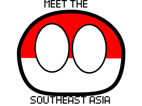 Southeast asia Countryballs vector