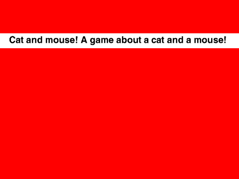 Cat and mouse!