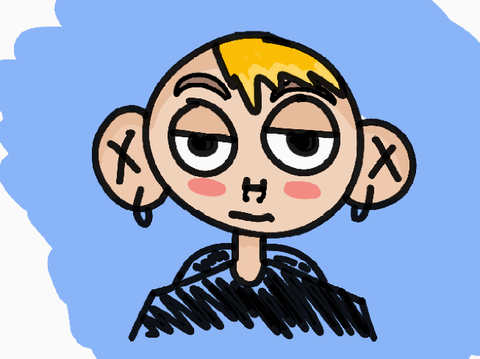 Lil self portrait I did in class