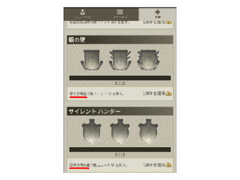 Call of werの実績で発見した謎の実績