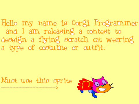 Design flying scratch cat Contest SUPER CAT!!!